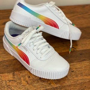 Puma White Rainbow Athletic Shoes
